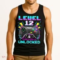 Funny 12th Birthday Video Game Gift Birthday Gaming Tank Top thumb 3
