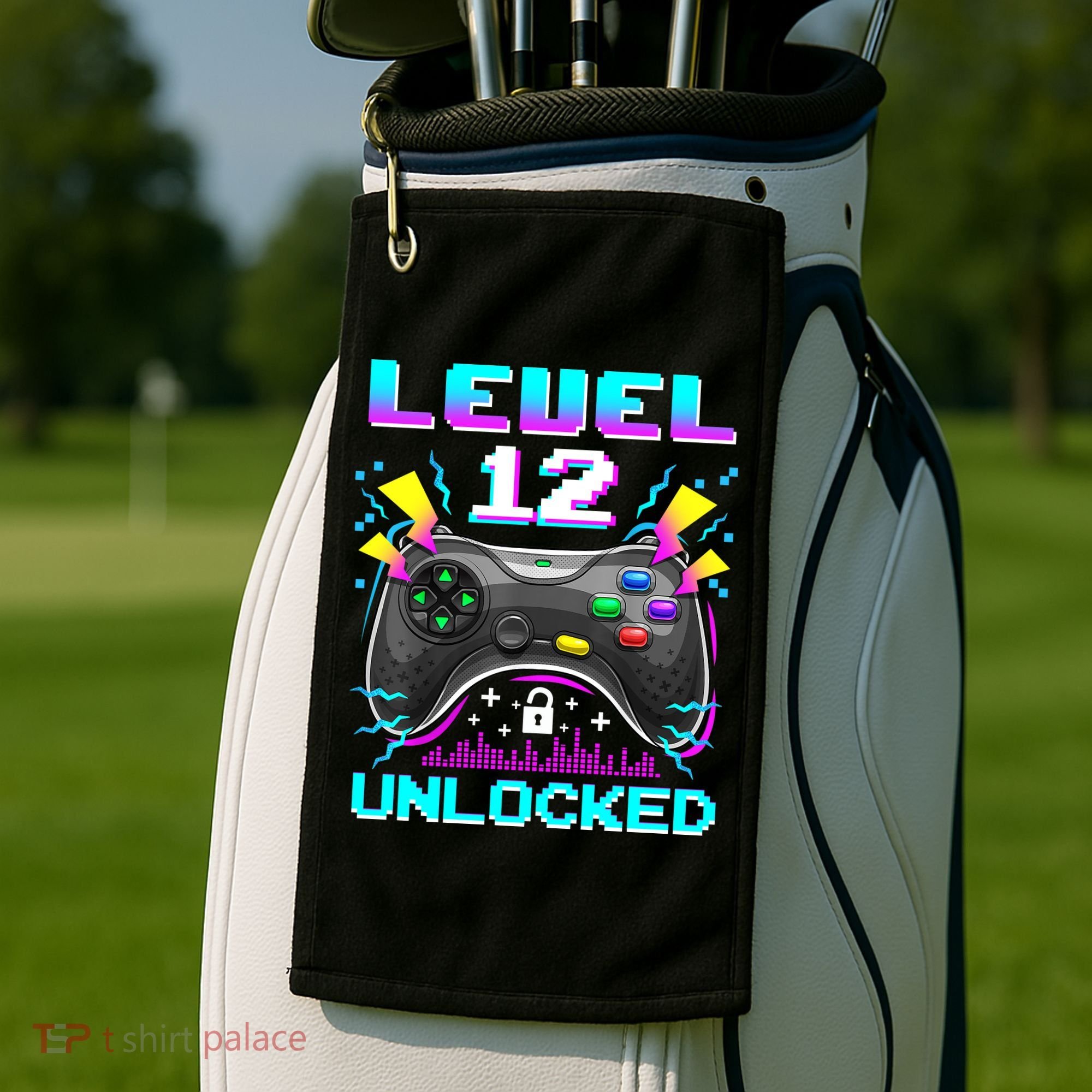 Funny 12th Birthday Video Game Gift Birthday Gaming Golf Towel