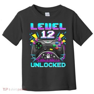Funny 12th Birthday Video Game Gift Birthday Gaming Toddler T-Shirt