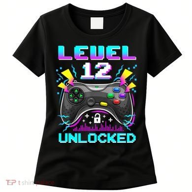 Funny 12th Birthday Video Game Gift Birthday Gaming Women's T-Shirt