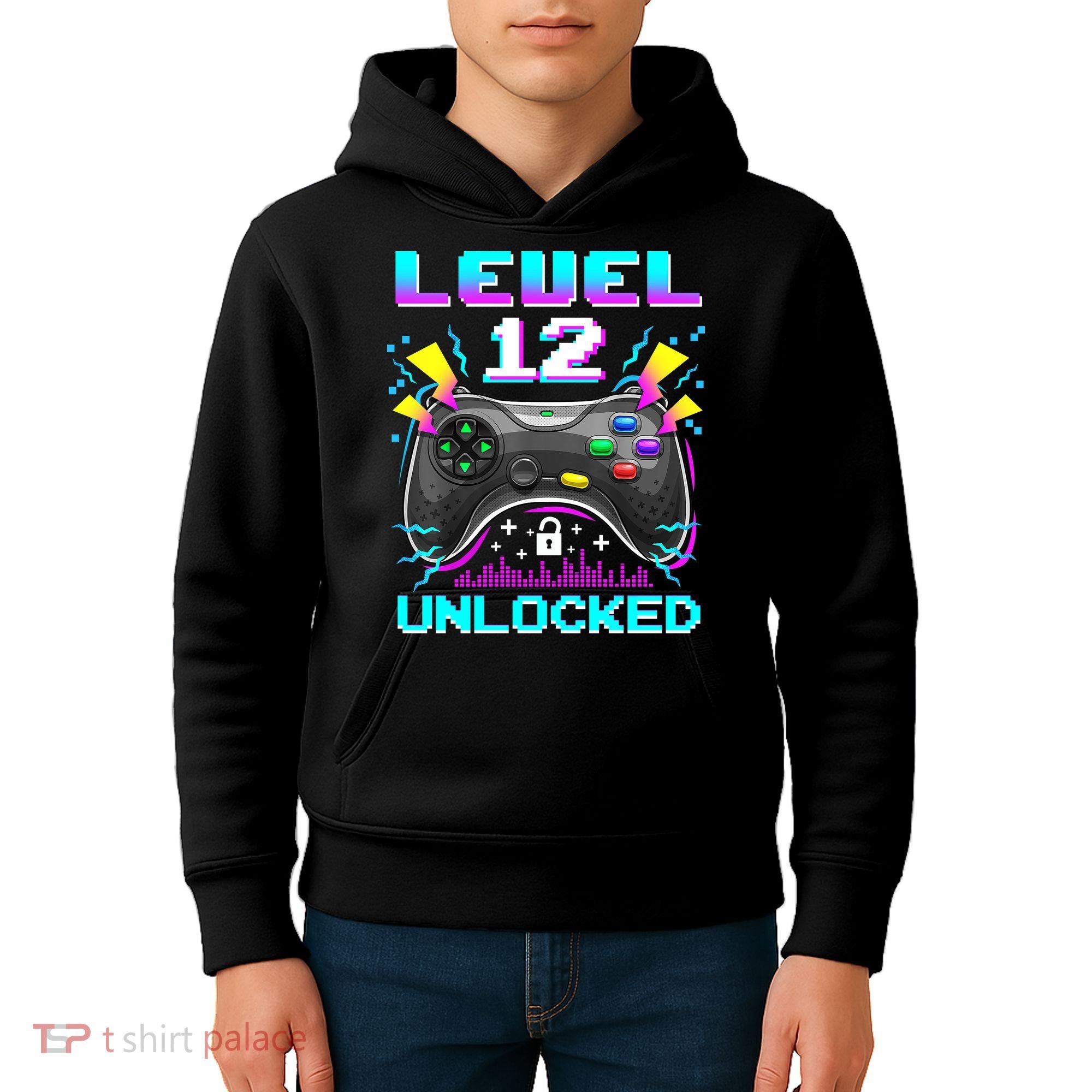 Funny 12th Birthday Video Game Gift Birthday Gaming Kids Hoodie