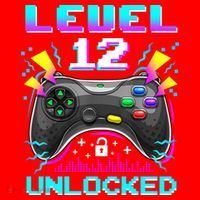 Funny 12th Birthday Video Game Gift Birthday Gaming Santa Hat thumb 1