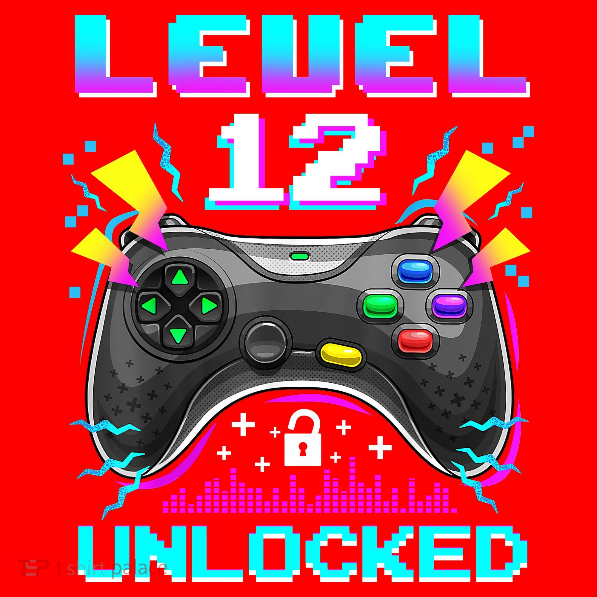 Funny 12th Birthday Video Game Gift Birthday Gaming Santa Hat