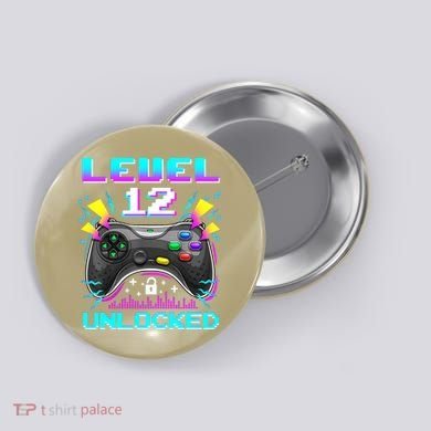 Funny 12th Birthday Video Game Gift Birthday Gaming Button