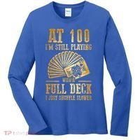 Funny 100th Birthday Gift 100 Year Old Cards Meaningful Gift Women's Long Sleeve Shirt thumb 0