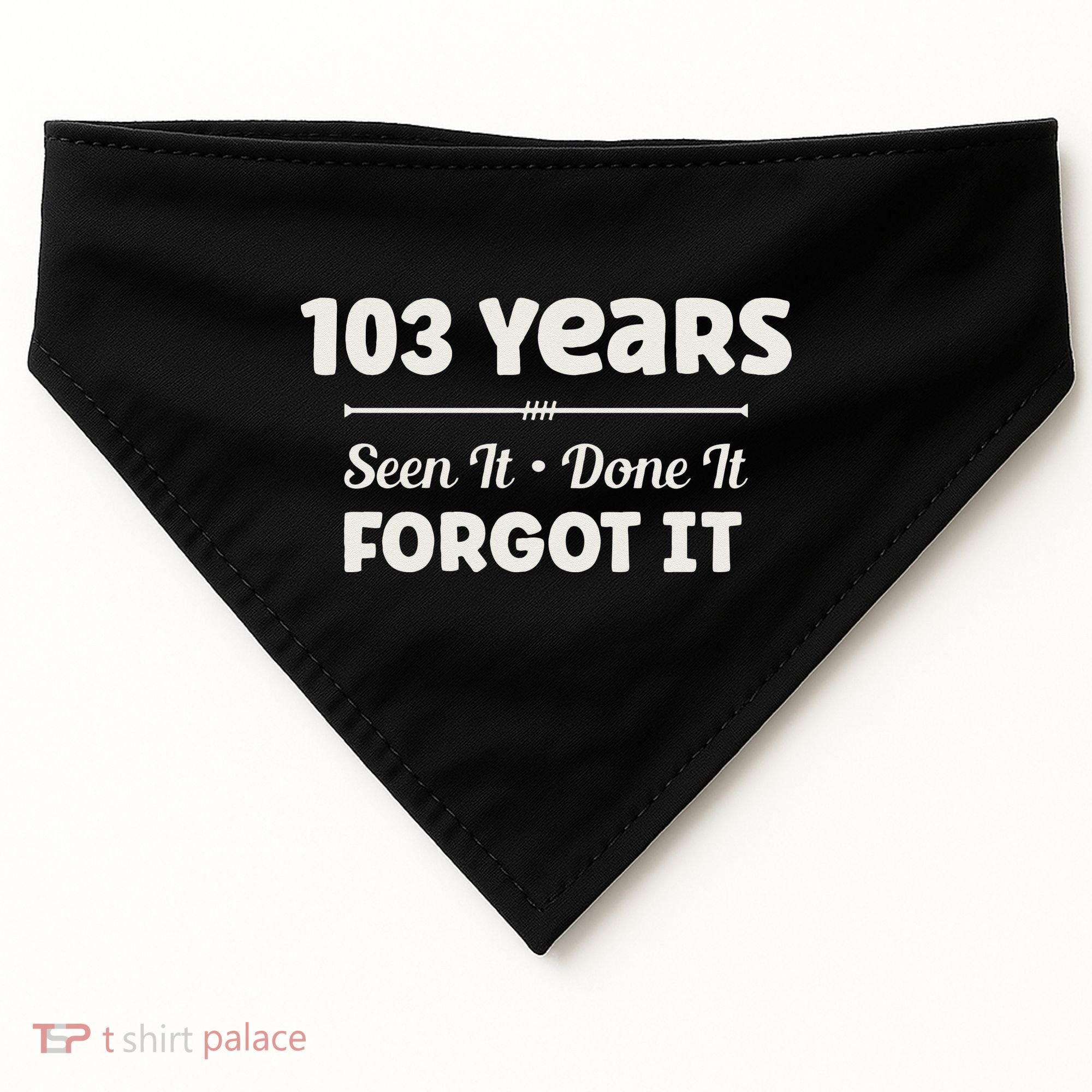 Funny 103rd Birthday Gifts 103 Years Old USA-Made Doggie Bandana