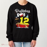 Fisherman 12th Birthday Fishing 12 Year Old Theme Bday Women's Sweatshirt thumb 0