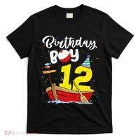 Fisherman 12th Birthday Fishing 12 Year Old Theme Bday T-Shirt thumb 0