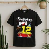 Fisherman 12th Birthday Fishing 12 Year Old Theme Bday T-Shirt thumb 2