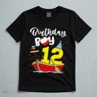 Fisherman 12th Birthday Fishing 12 Year Old Theme Bday T-Shirt thumb 5