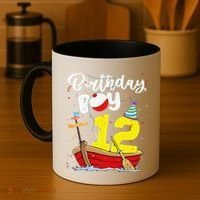 Fisherman 12th Birthday Fishing 12 Year Old Theme Bday Coffee Mug thumb 4