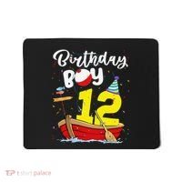 Fisherman 12th Birthday Fishing 12 Year Old Theme Bday Mousepad thumb 0