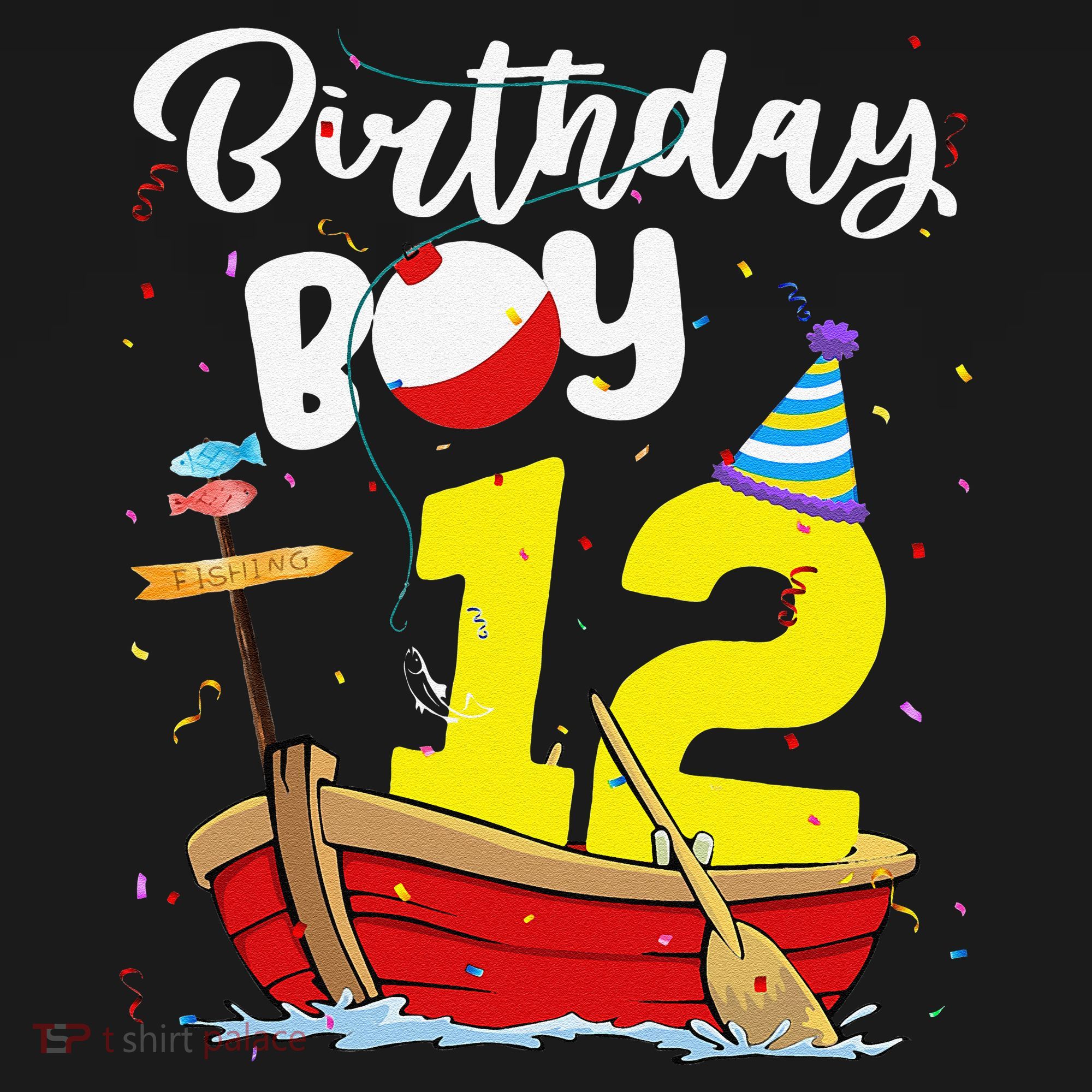 Fisherman 12th Birthday Fishing 12 Year Old Theme Bday Women's Tank Top