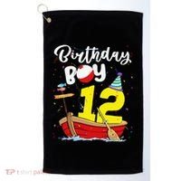 Fisherman 12th Birthday Fishing 12 Year Old Theme Bday Golf Towel thumb 0