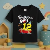 Fisherman 12th Birthday Fishing 12 Year Old Theme Bday Toddler T-Shirt thumb 3