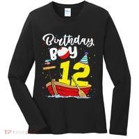 Fisherman 12th Birthday Fishing 12 Year Old Theme Bday Women's Long Sleeve Shirt thumb 0