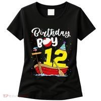 Fisherman 12th Birthday Fishing 12 Year Old Theme Bday Women's T-Shirt thumb 0