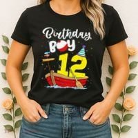 Fisherman 12th Birthday Fishing 12 Year Old Theme Bday Women's T-Shirt thumb 2