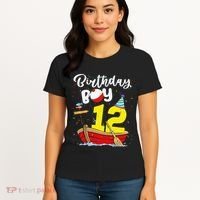 Fisherman 12th Birthday Fishing 12 Year Old Theme Bday Women's T-Shirt thumb 4