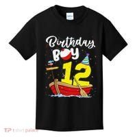 Fisherman 12th Birthday Fishing 12 Year Old Theme Bday Kids T-Shirt thumb 0