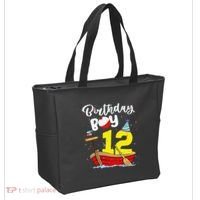 Fisherman 12th Birthday Fishing 12 Year Old Theme Bday Tote Bag thumb 2