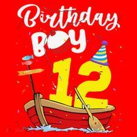 Fisherman 12th Birthday Fishing 12 Year Old Theme Bday Santa Hat thumb 1