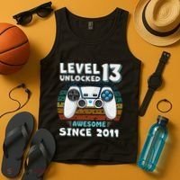 Funny 13th Birthday Decoration Boy 13yr 13 Year Old Birthday Tank Top thumb 4