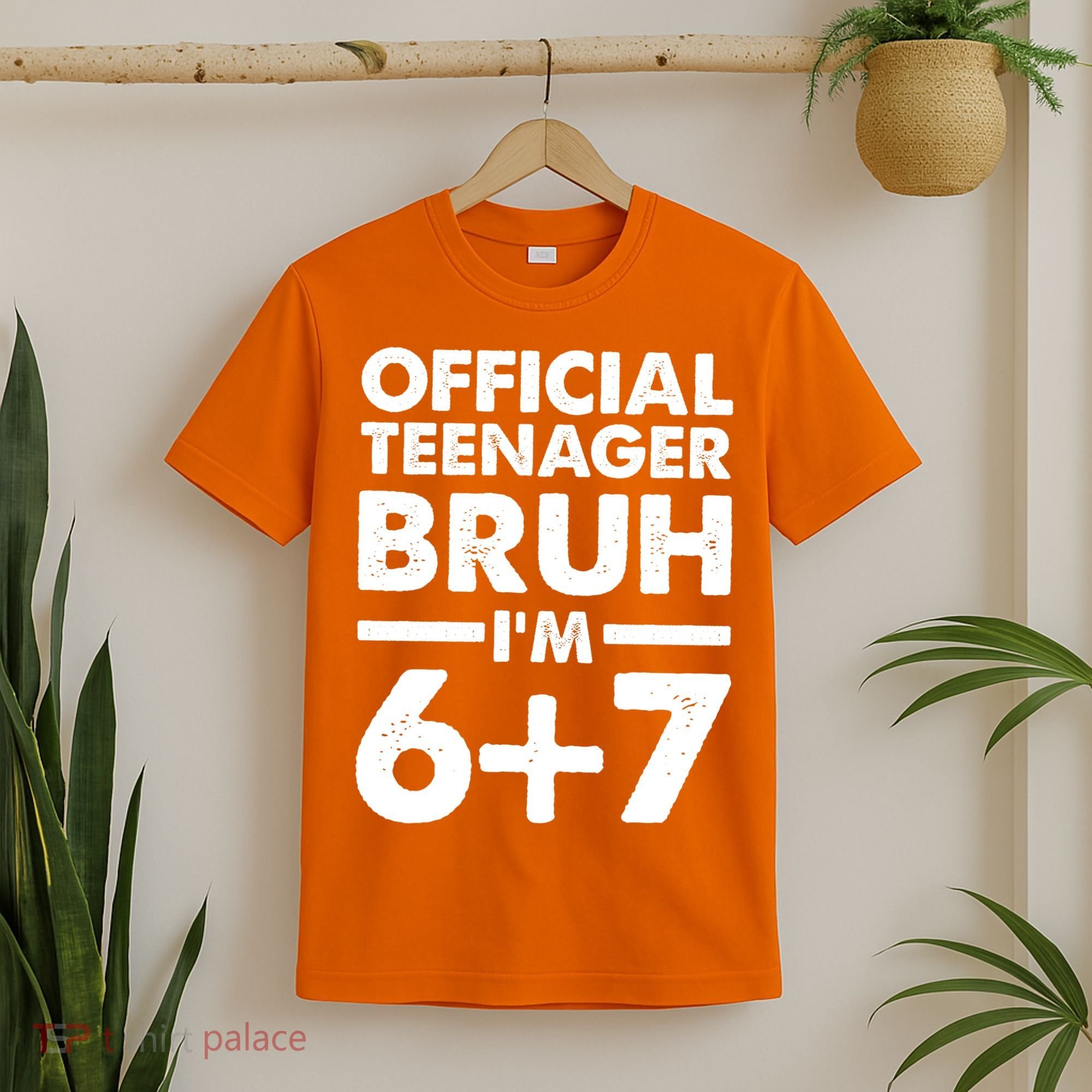 Funny 13th Birthday Official Teenager Bruh I'm 6+7  T-Shirt
