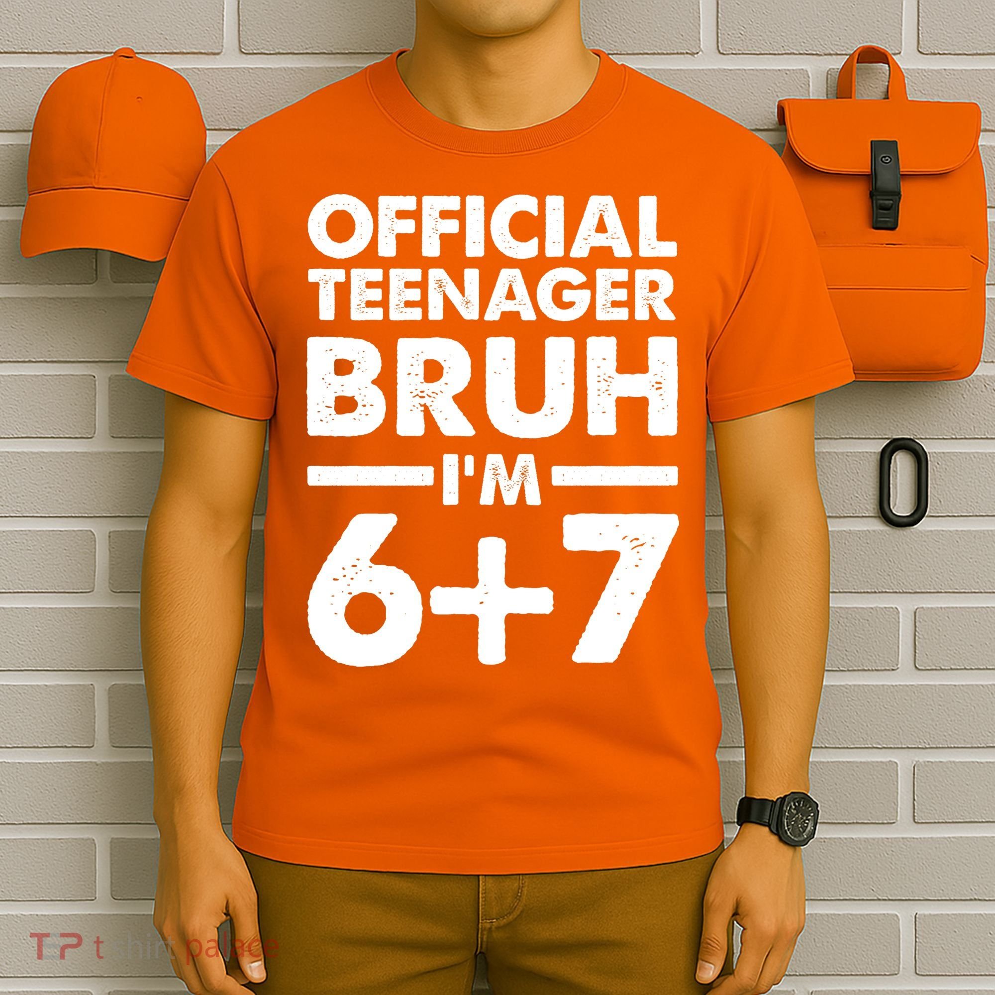 Funny 13th Birthday Official Teenager Bruh I'm 6+7  T-Shirt
