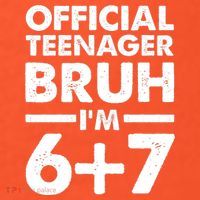 Funny 13th Birthday Official Teenager Bruh I'm 6+7  T-Shirt thumb 7