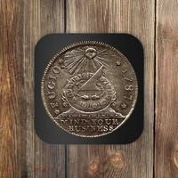 Fugio 1787 Cent Coin Mind Your Business United States Money Coaster thumb 0