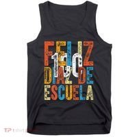 Feliz 100 Diaz De Escuela School Grade Teacher 100th Day Tank Top thumb 0