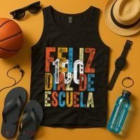 Feliz 100 Diaz De Escuela School Grade Teacher 100th Day Tank Top thumb 4