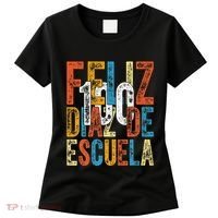 Feliz 100 Diaz De Escuela School Grade Teacher 100th Day Women's T-Shirt thumb 0