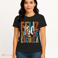 Feliz 100 Diaz De Escuela School Grade Teacher 100th Day Women's T-Shirt thumb 4