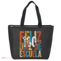 Feliz 100 Diaz De Escuela School Grade Teacher 100th Day Tote Bag thumb 0
