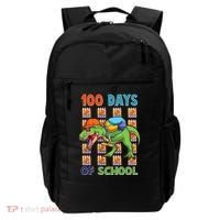 Funny 100 Days Of School Trex Dinosaur Backpack thumb 0