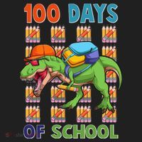 Funny 100 Days Of School Trex Dinosaur Beanie thumb 2