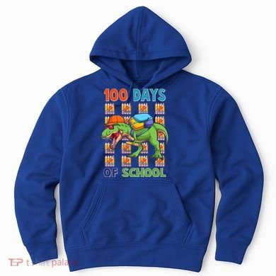 Funny 100 Days Of School Trex Dinosaur Hoodie