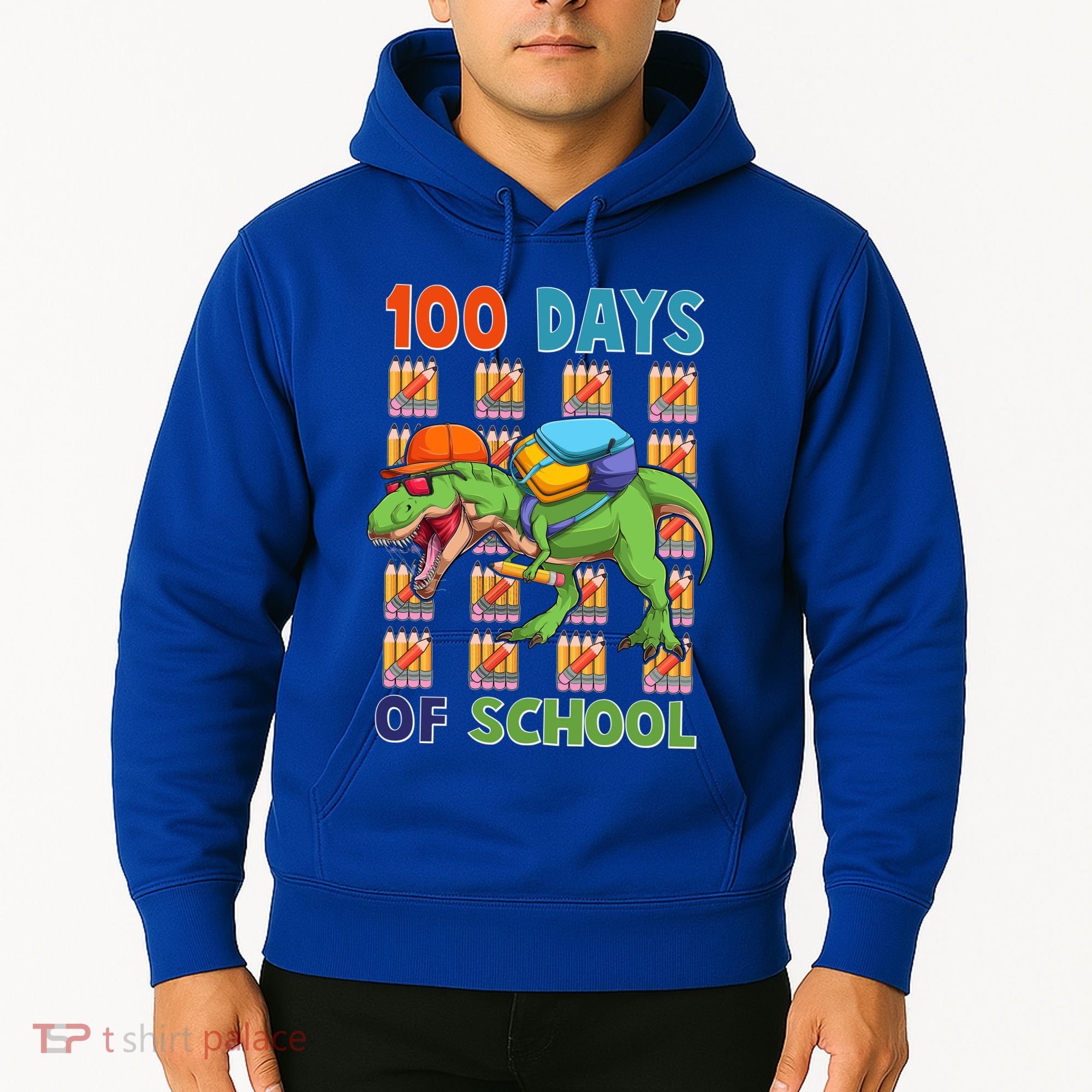 Funny 100 Days Of School Trex Dinosaur Hoodie