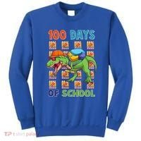 Funny 100 Days Of School Trex Dinosaur Sweatshirt thumb 0