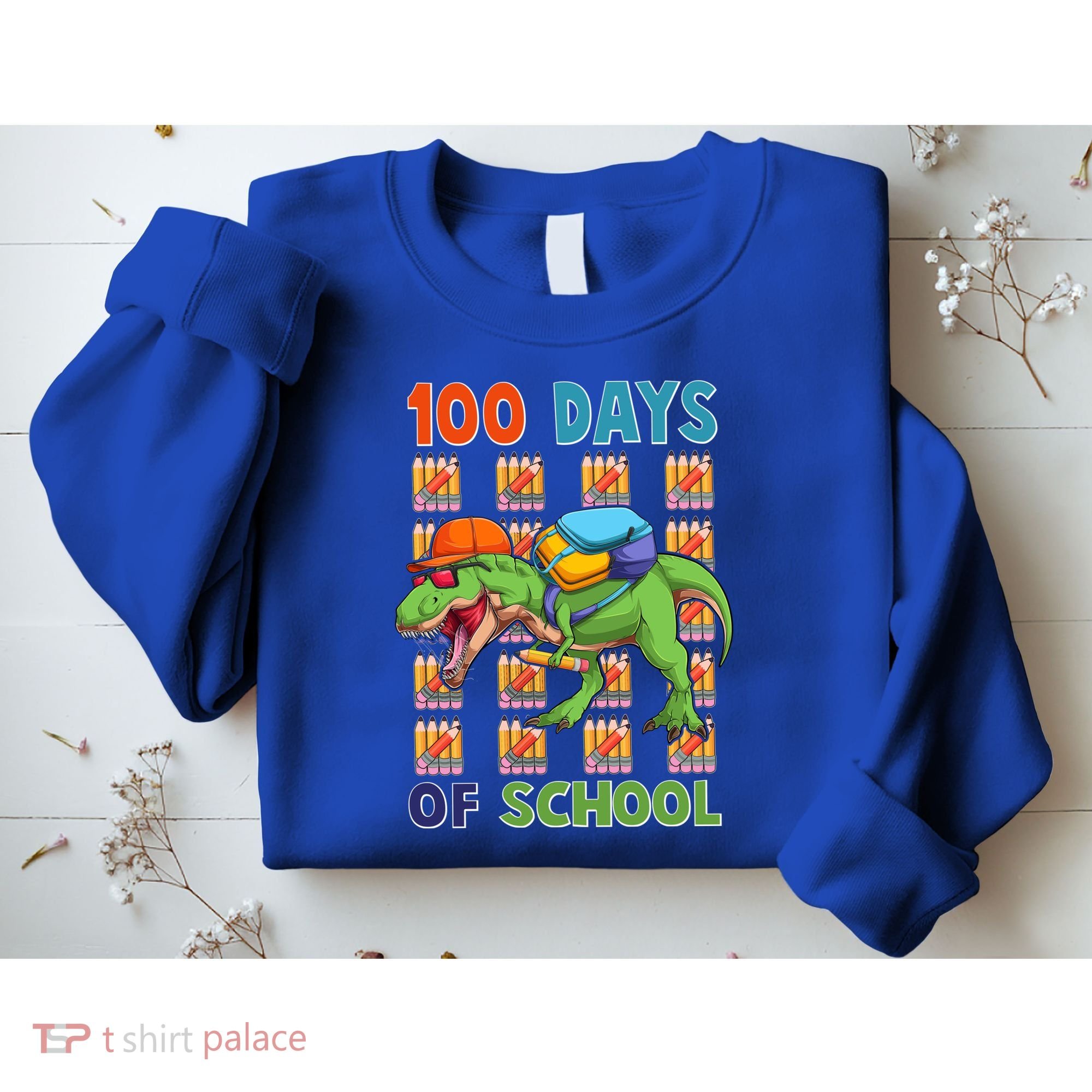 Funny 100 Days Of School Trex Dinosaur Sweatshirt