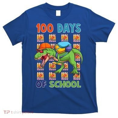 Funny 100 Days Of School Trex Dinosaur T-Shirt