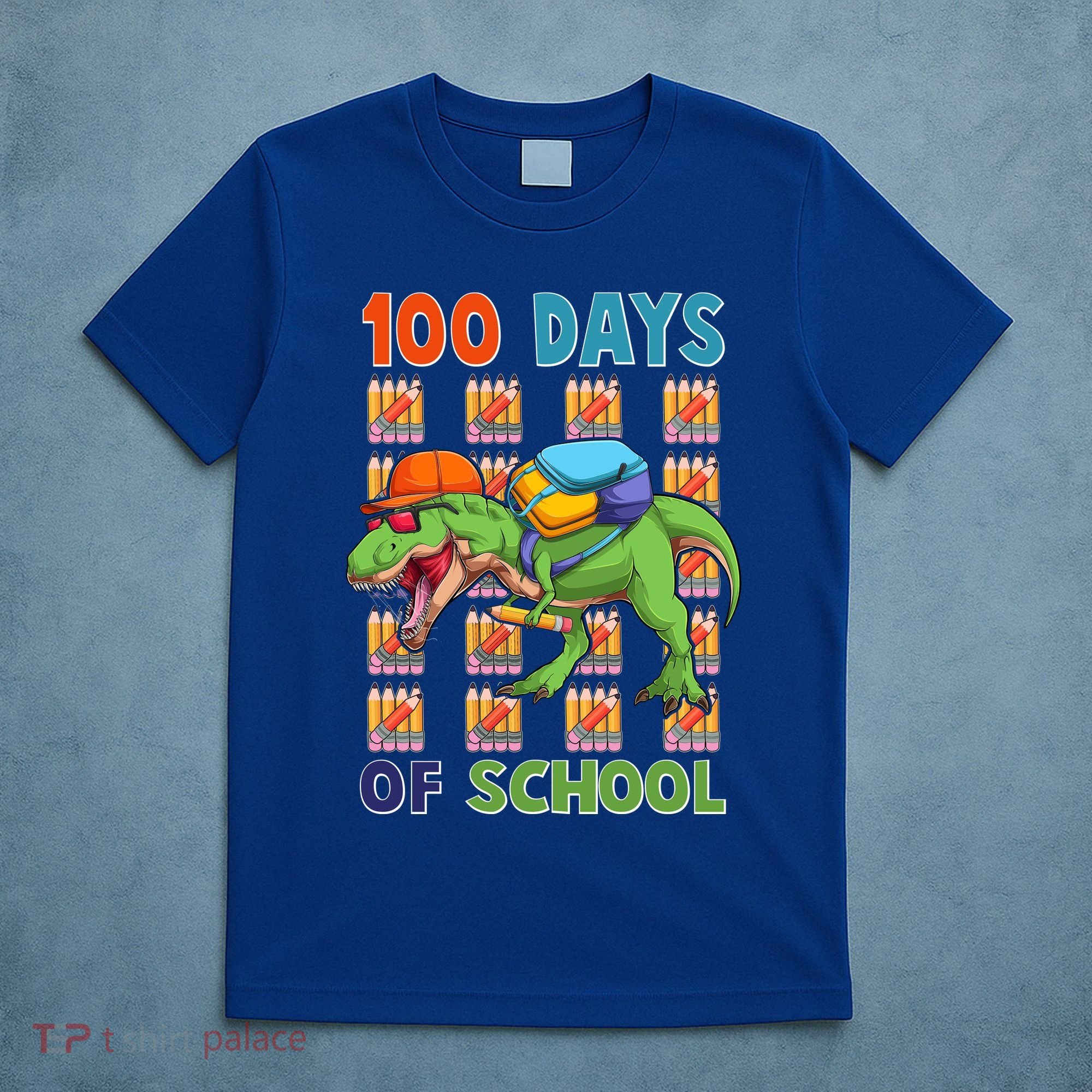 Funny 100 Days Of School Trex Dinosaur T-Shirt