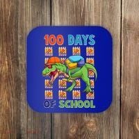 Funny 100 Days Of School Trex Dinosaur Coaster thumb 0