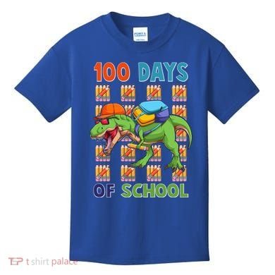 Funny 100 Days Of School Trex Dinosaur Kids T-Shirt