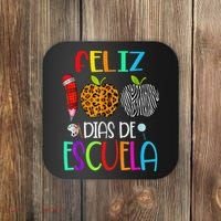 Feliz 100 Dias De Escuela Tee Spanish 100 Days Of School Coaster thumb 0