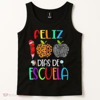 Feliz 100 Dias De Escuela Tee Spanish 100 Days Of School Tank Top thumb 2