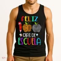 Feliz 100 Dias De Escuela Tee Spanish 100 Days Of School Tank Top thumb 3