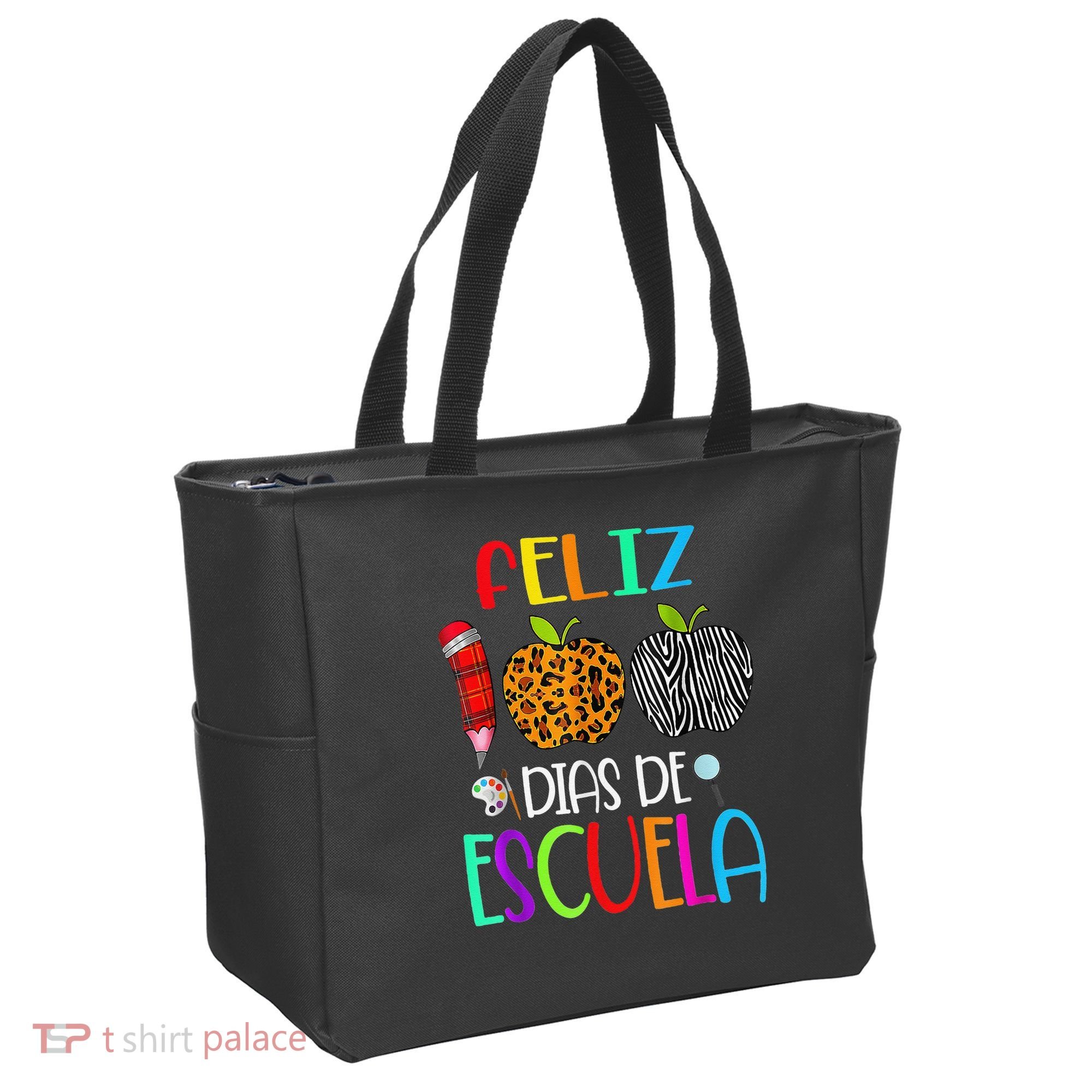 Feliz 100 Dias De Escuela Tee Spanish 100 Days Of School Tote Bag